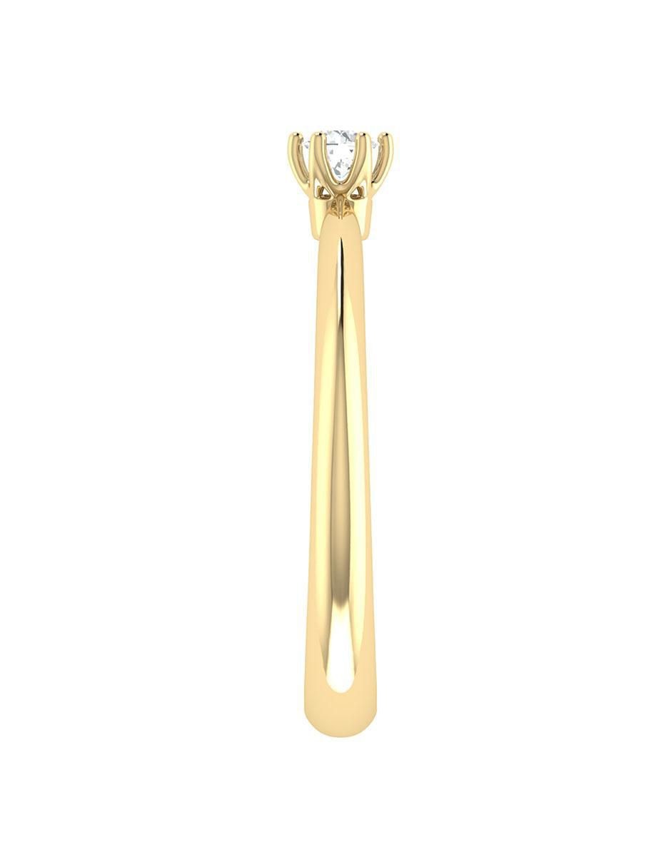 Argolla de oro 14 k diamante 2