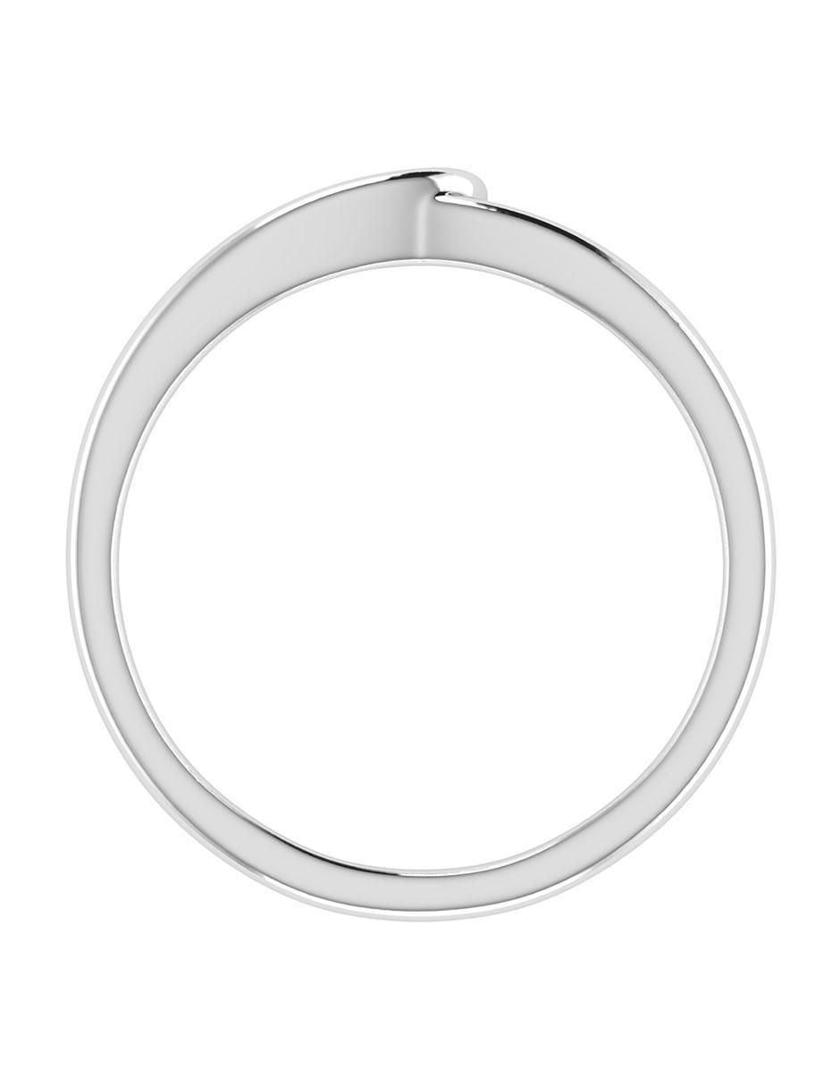 Argolla de oro blanco 14 k diamante