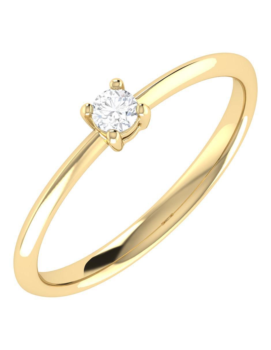 Argolla de oro 14 k diamante 5