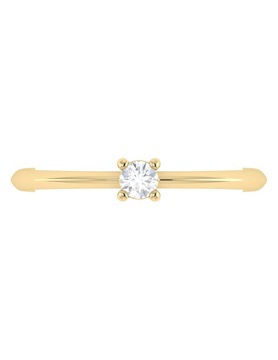 Argolla de oro 14 k diamante 4