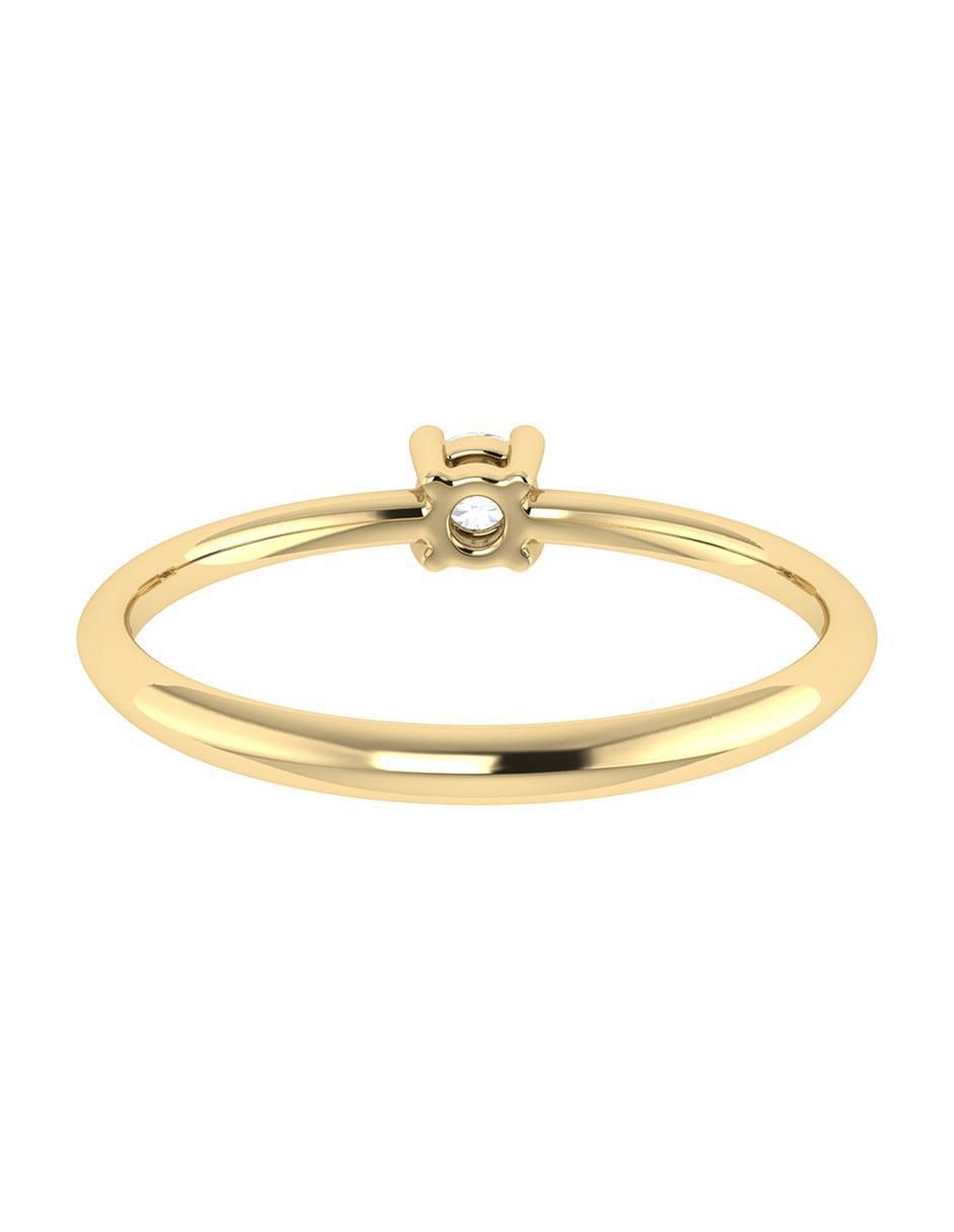 Argolla de oro 14 k diamante 3