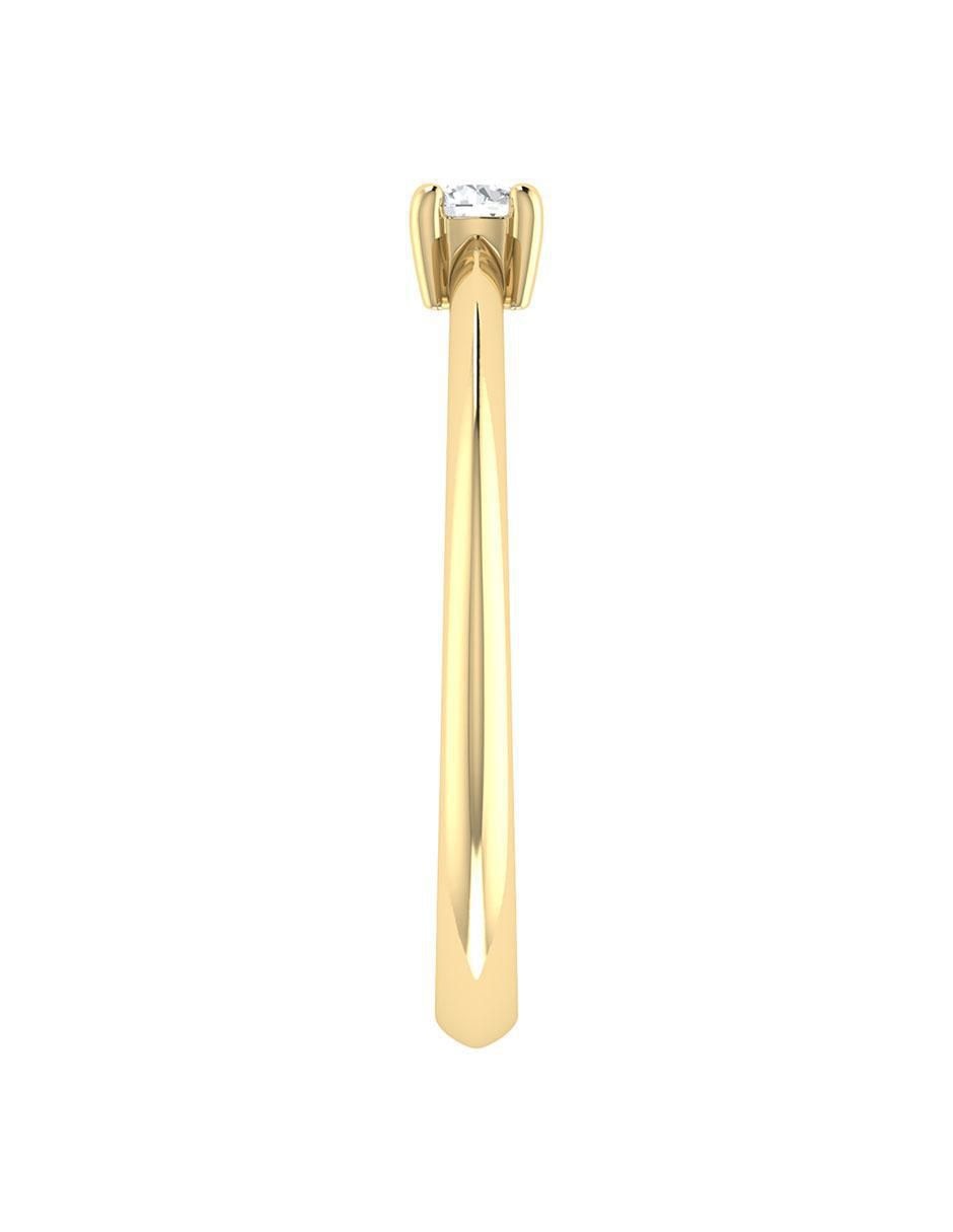 Argolla de oro 14 k diamante 2