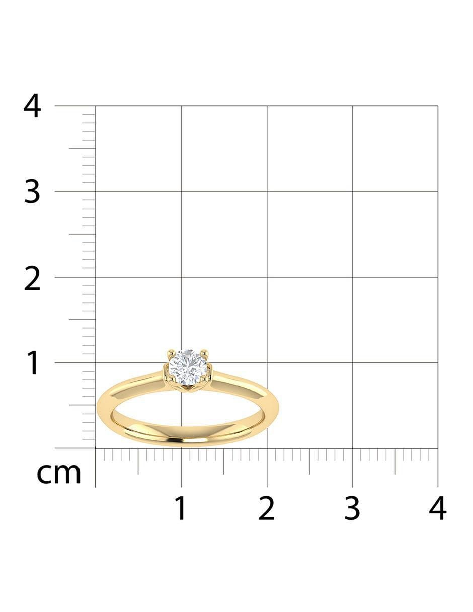 Argolla de oro 14 k diamante 6