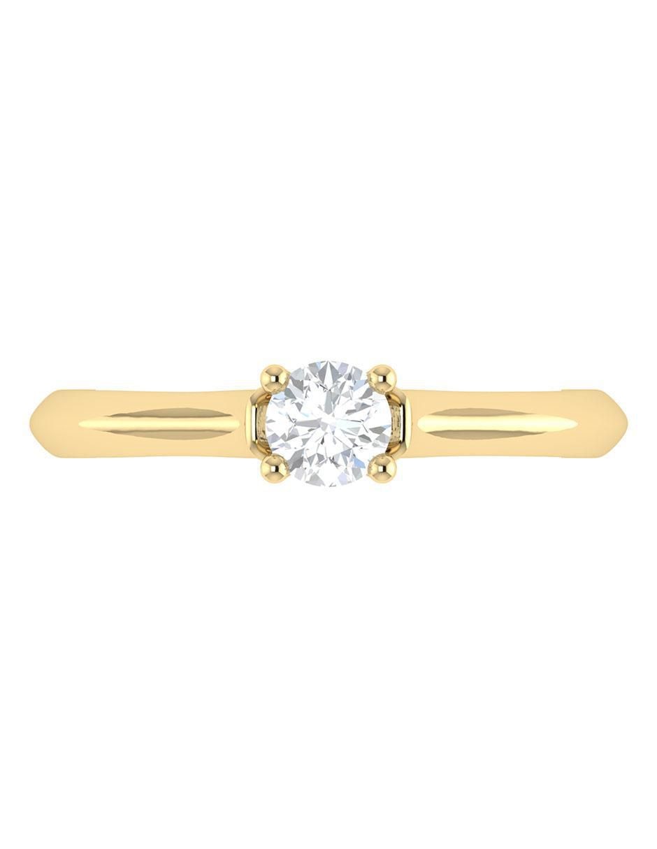 Argolla de oro 14 k diamante 5