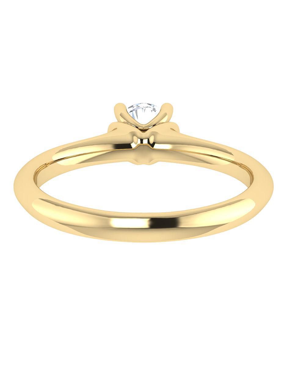 Argolla de oro 14 k diamante 3