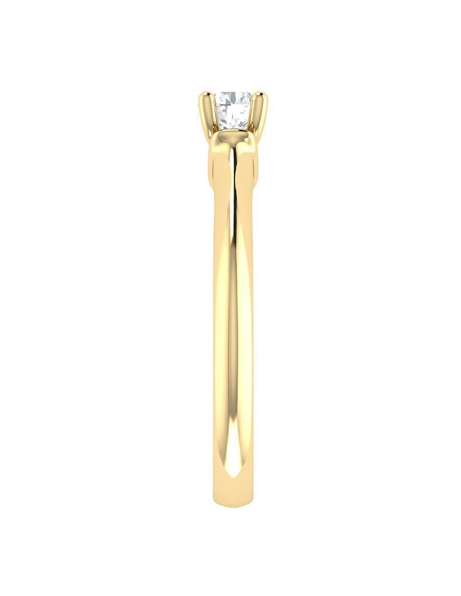 Argolla de oro 14 k diamante 2