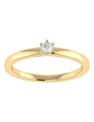 Argolla de oro 14 k diamante