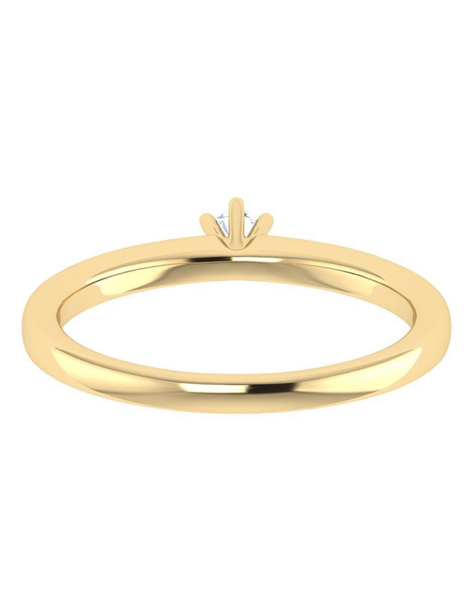 Argolla de oro 14 k diamante 5