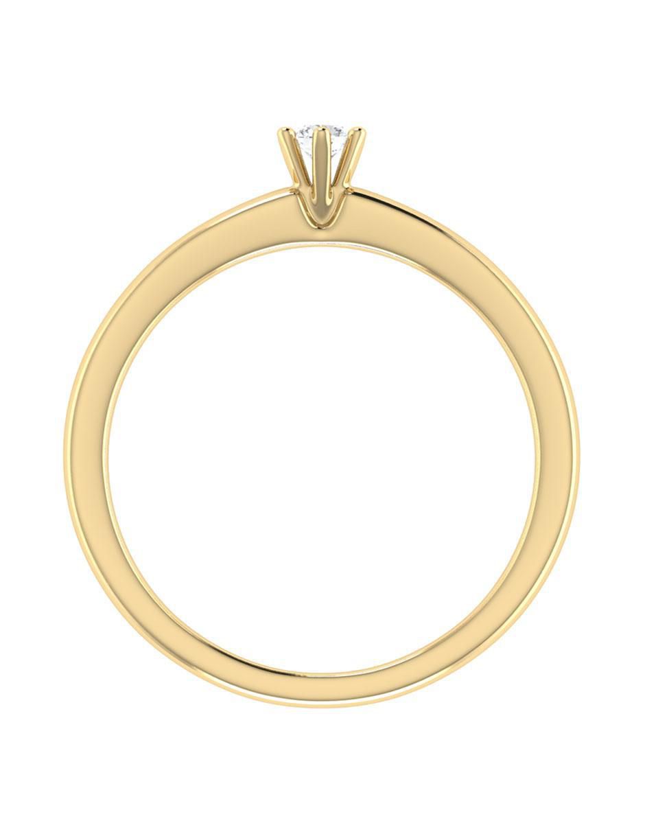 Argolla de oro 14 k diamante 4
