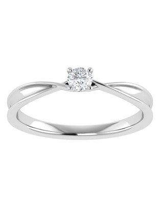 Argolla de oro blanco 14 k diamante Argolla de oro blanco 14 k diamante