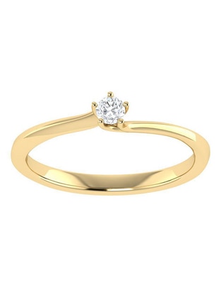 Argolla de oro 14 k diamante