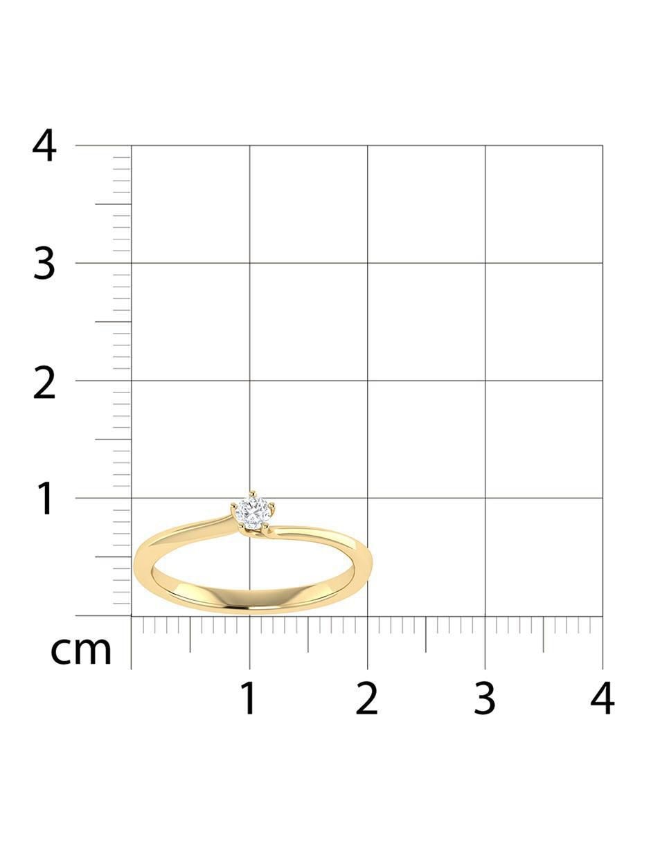 Argolla de oro 14 k diamante 6