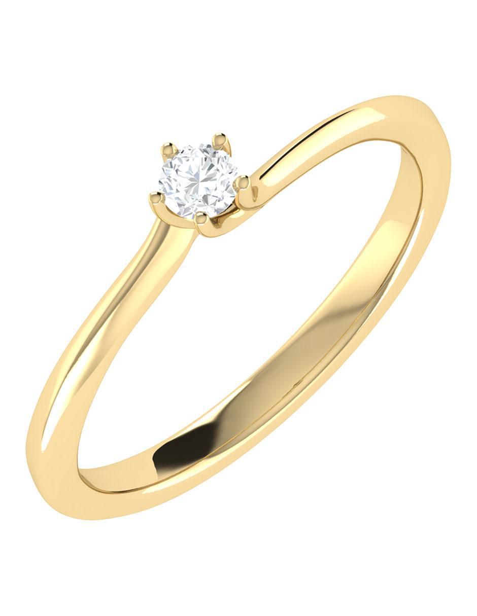 Argolla de oro 14 k diamante 5