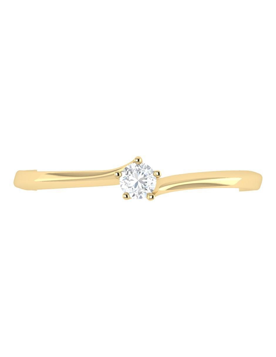 Argolla de oro 14 k diamante