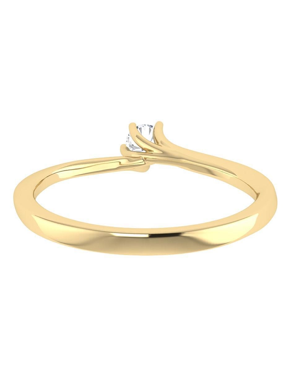 Argolla de oro 14 k diamante