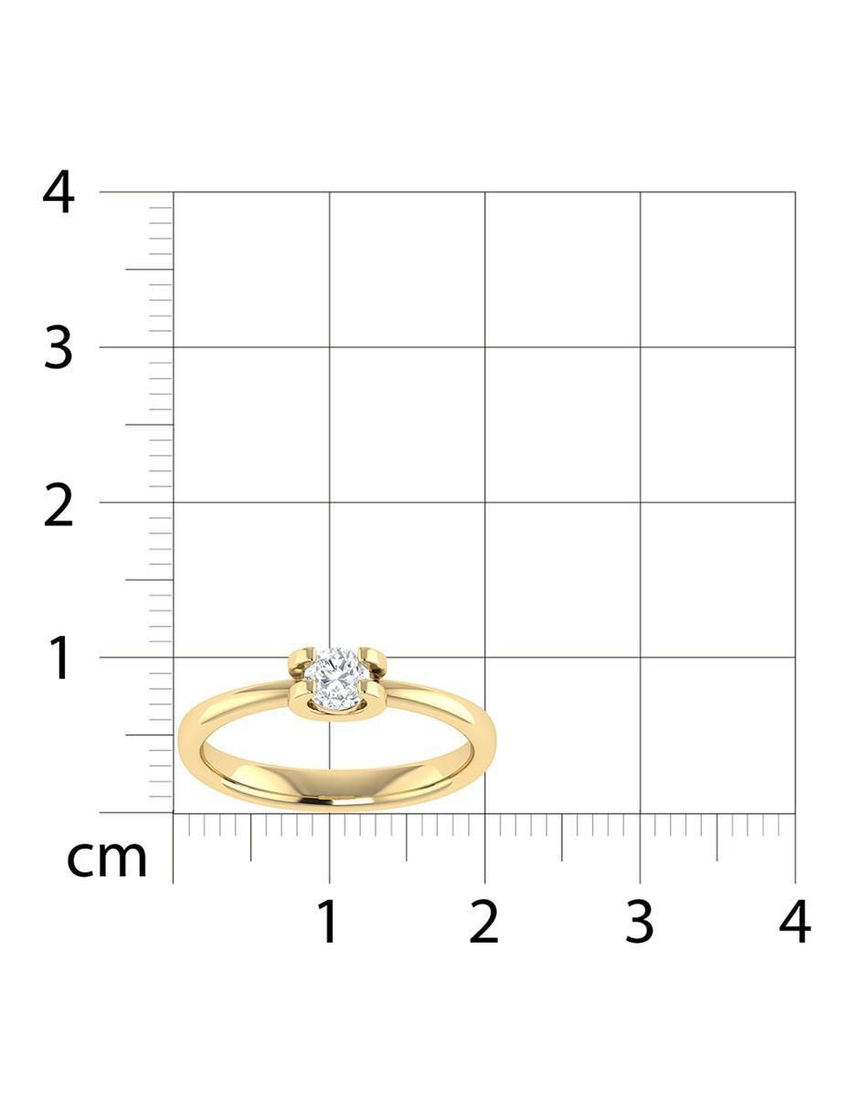 Argolla de oro 14 k diamante 6