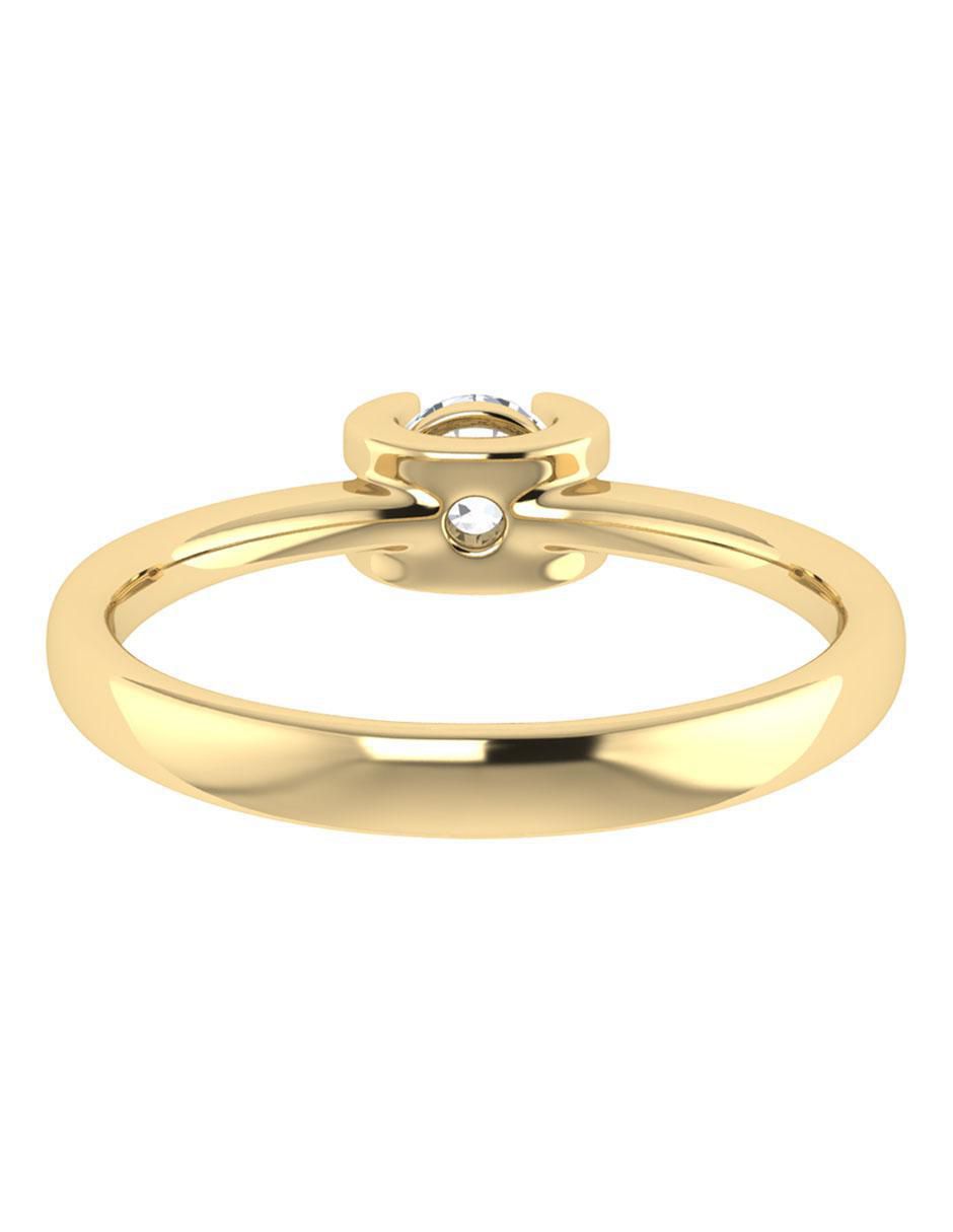 Argolla de oro 14 k diamante 5