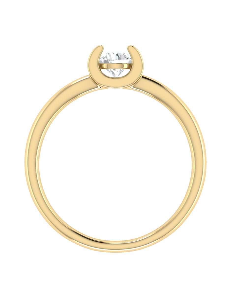 Argolla de oro 14 k diamante 3
