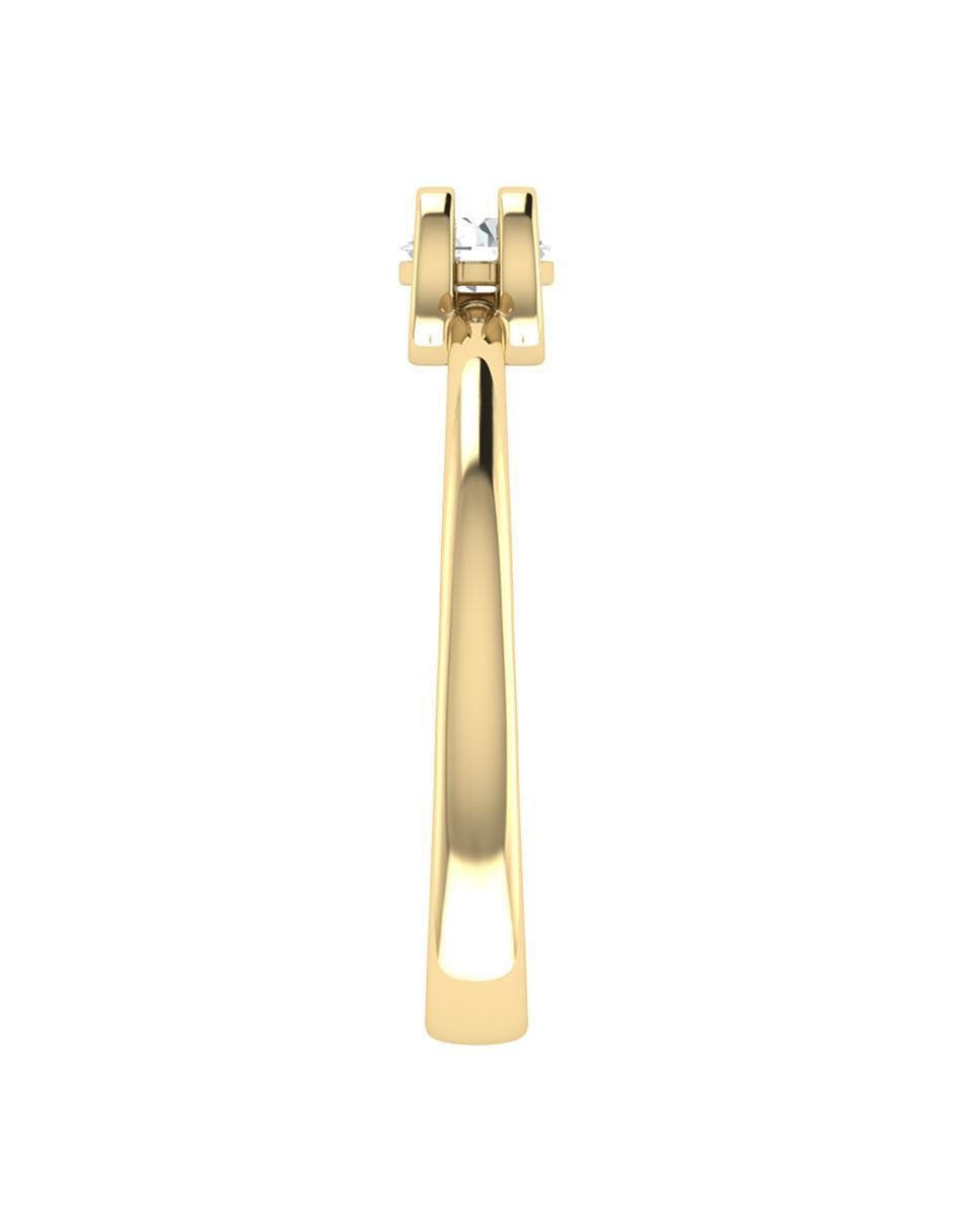Argolla de oro 14 k diamante 2