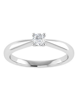 Argolla de oro blanco 14 k diamante Argolla de oro blanco 14 k diamante