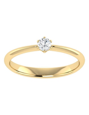 Argolla de oro 14 k diamante