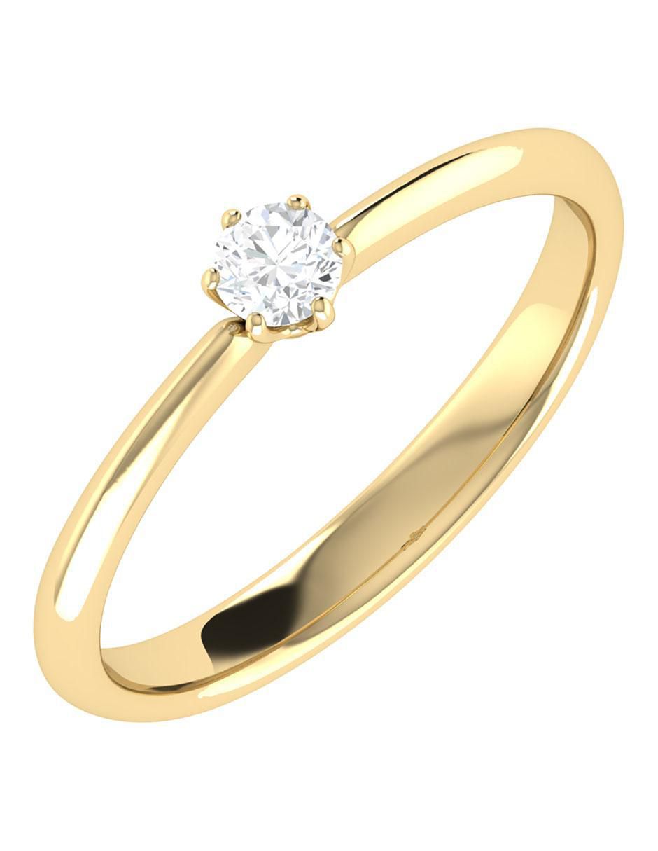 Argolla de oro 14 k diamante 5