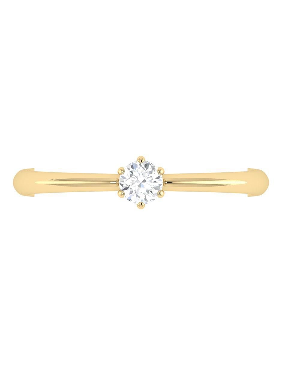 Argolla de oro 14 k diamante 6