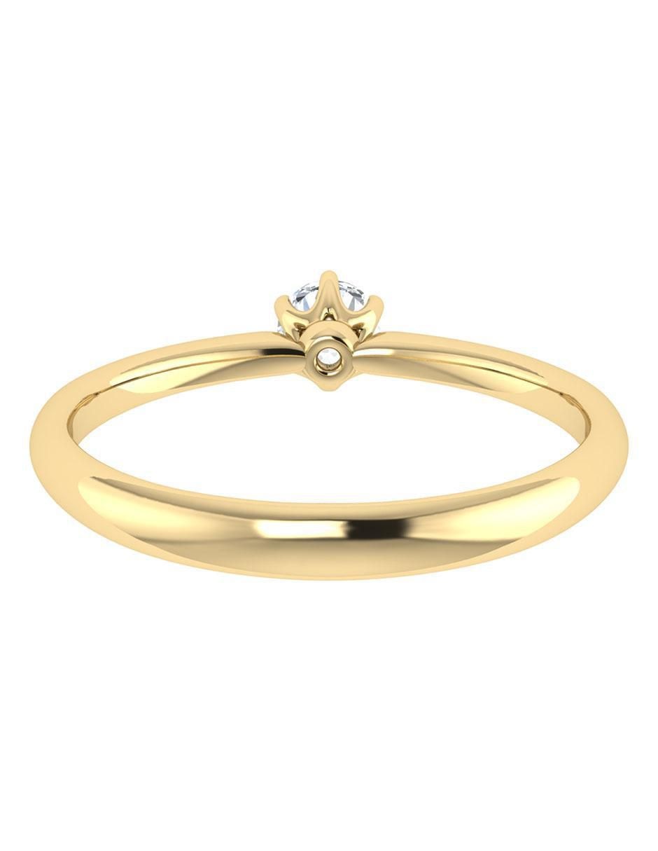 Argolla de oro 14 k diamante