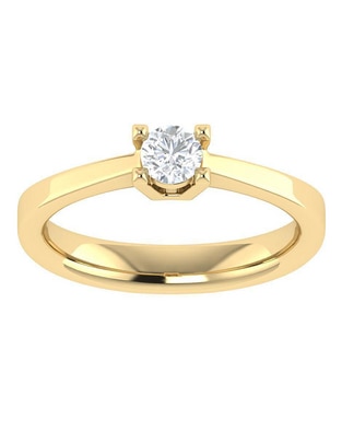 Argolla de oro 14 k diamante