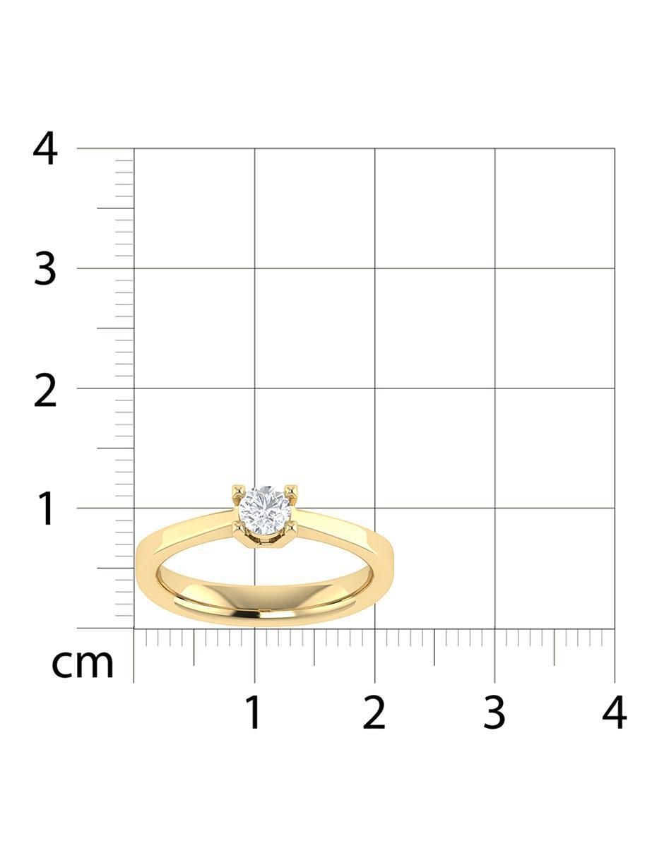 Argolla de oro 14 k diamante 6
