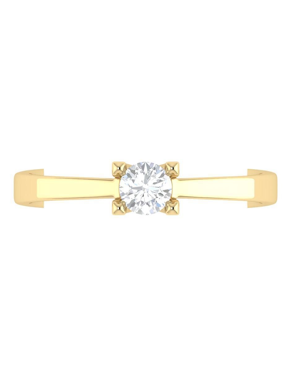 Argolla de oro 14 k diamante 5