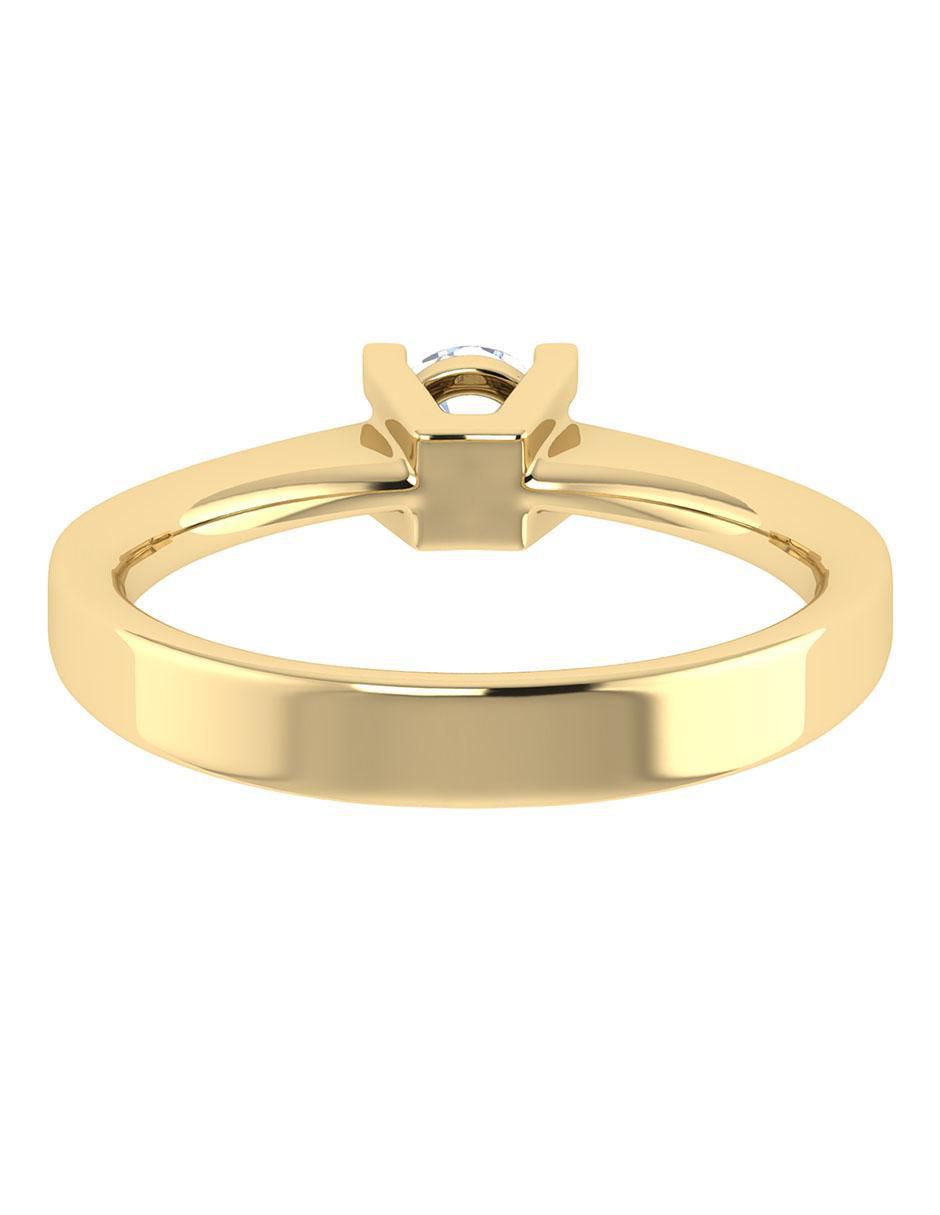 Argolla de oro 14 k diamante