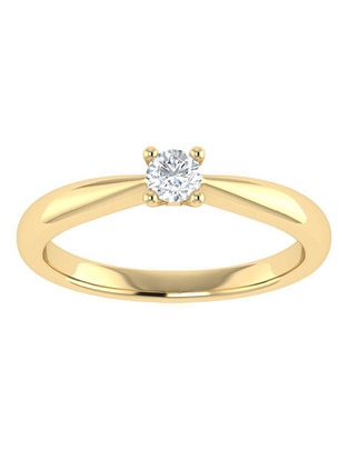 Argolla de oro 14 k diamante