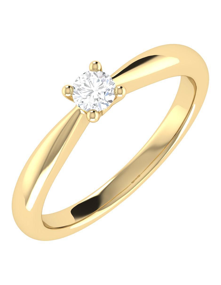 Argolla de oro 14 k diamante 5