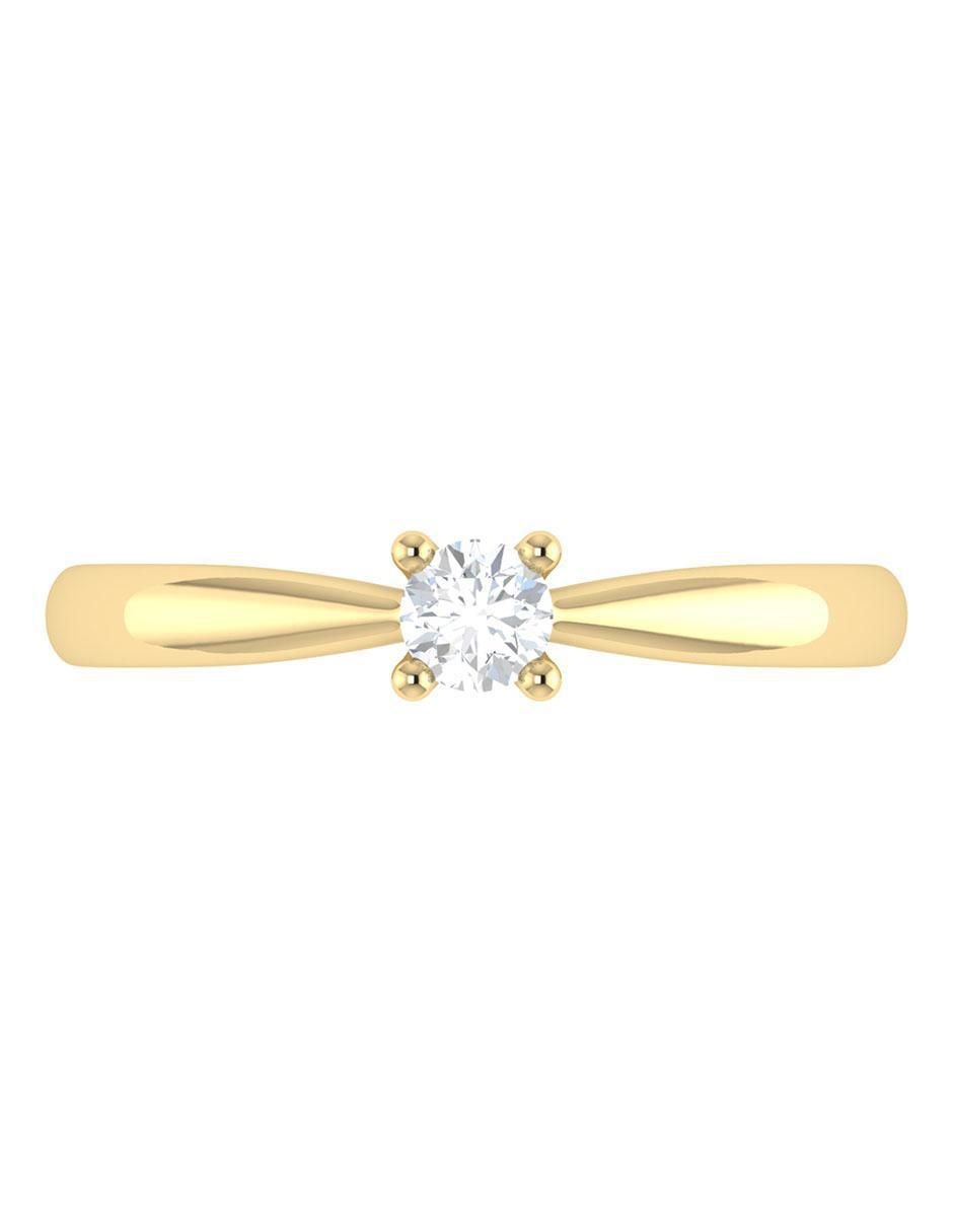 Argolla de oro 14 k diamante 4