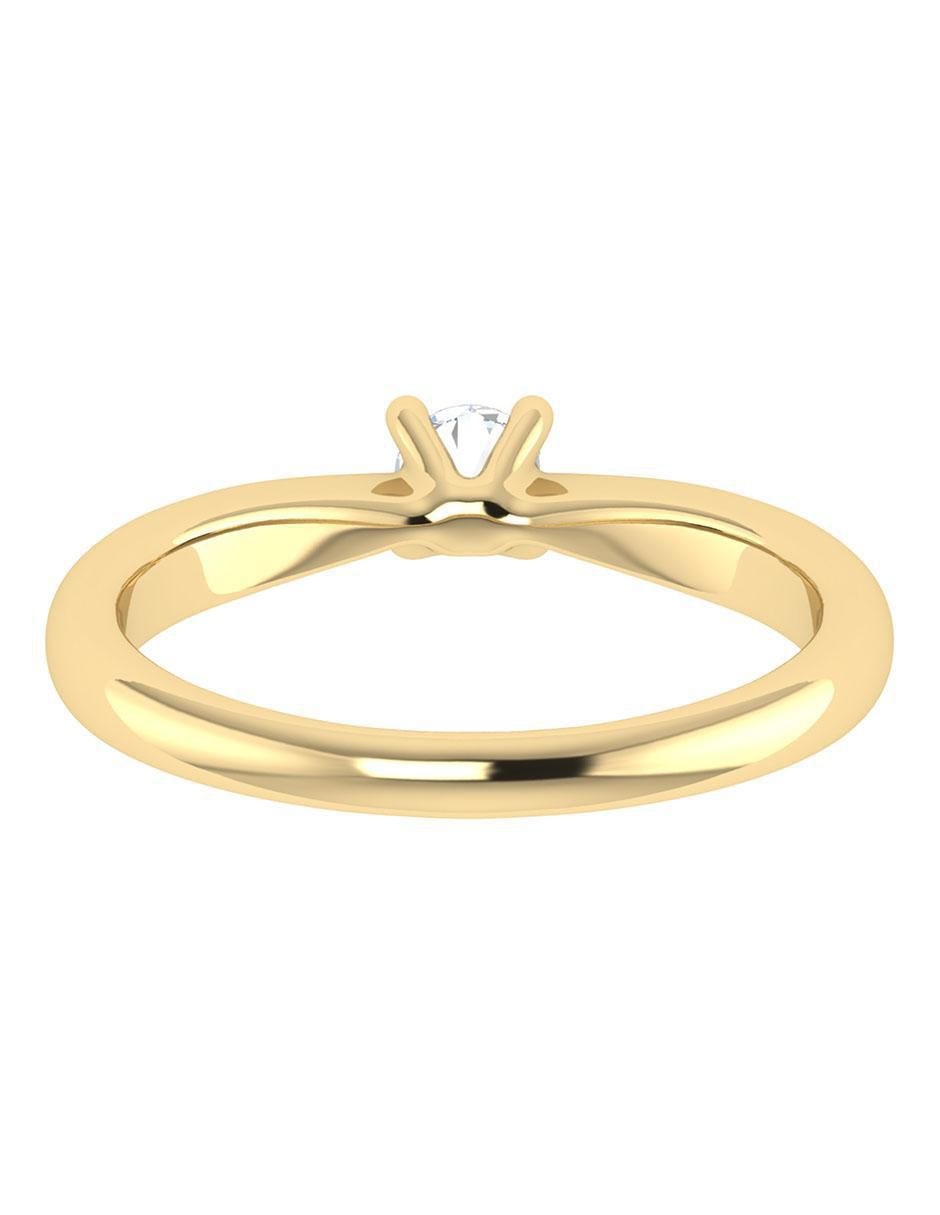 Argolla de oro 14 k diamante 3