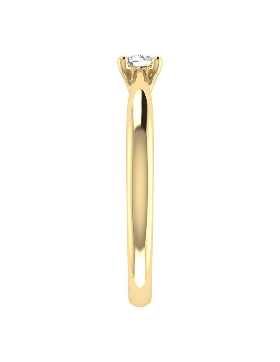 Argolla de oro 14 k diamante 2