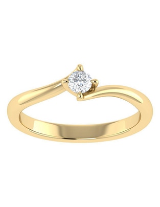 Argolla de oro 14 k diamante