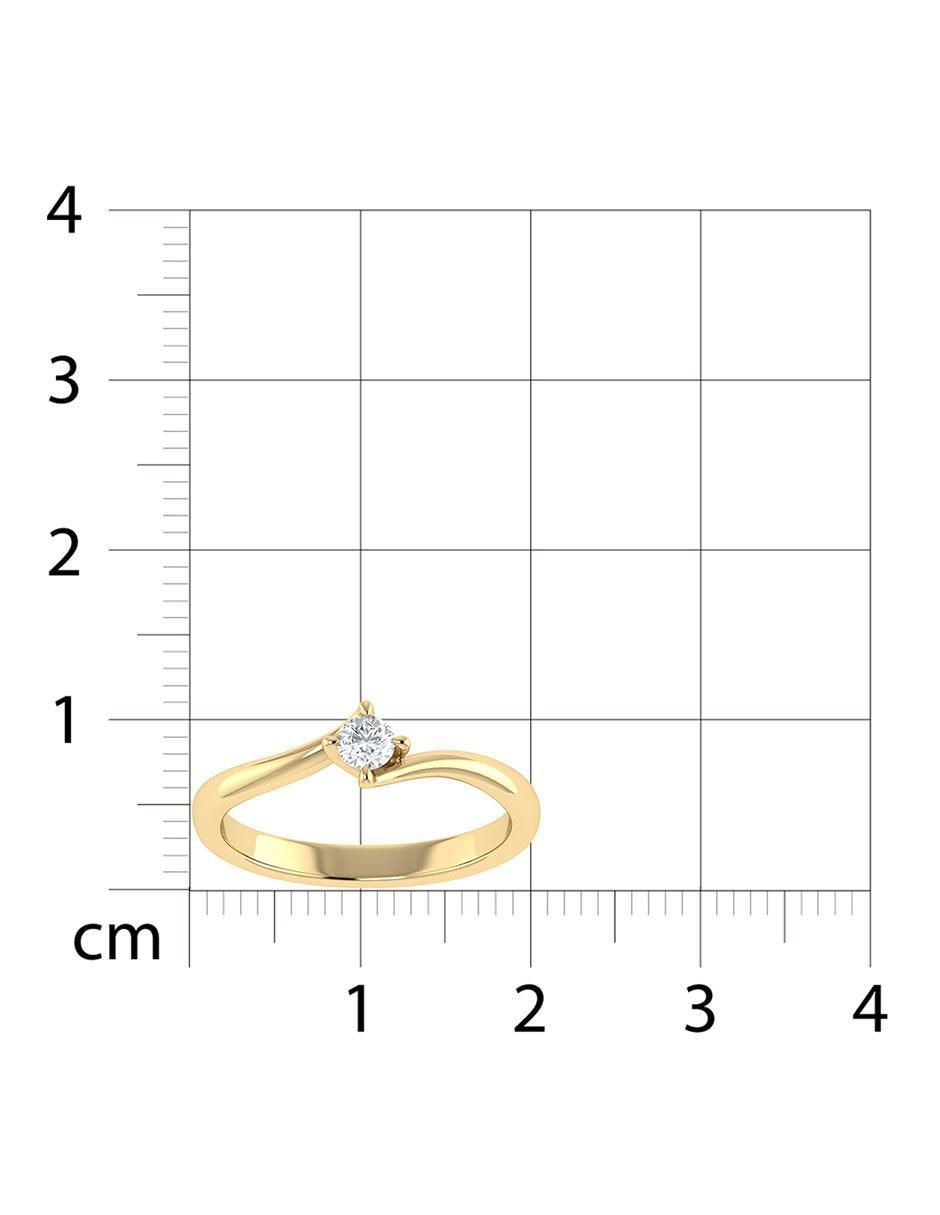 Argolla de oro 14 k diamante 6