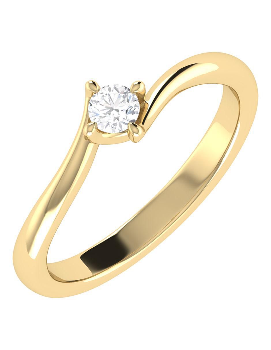Argolla de oro 14 k diamante 5