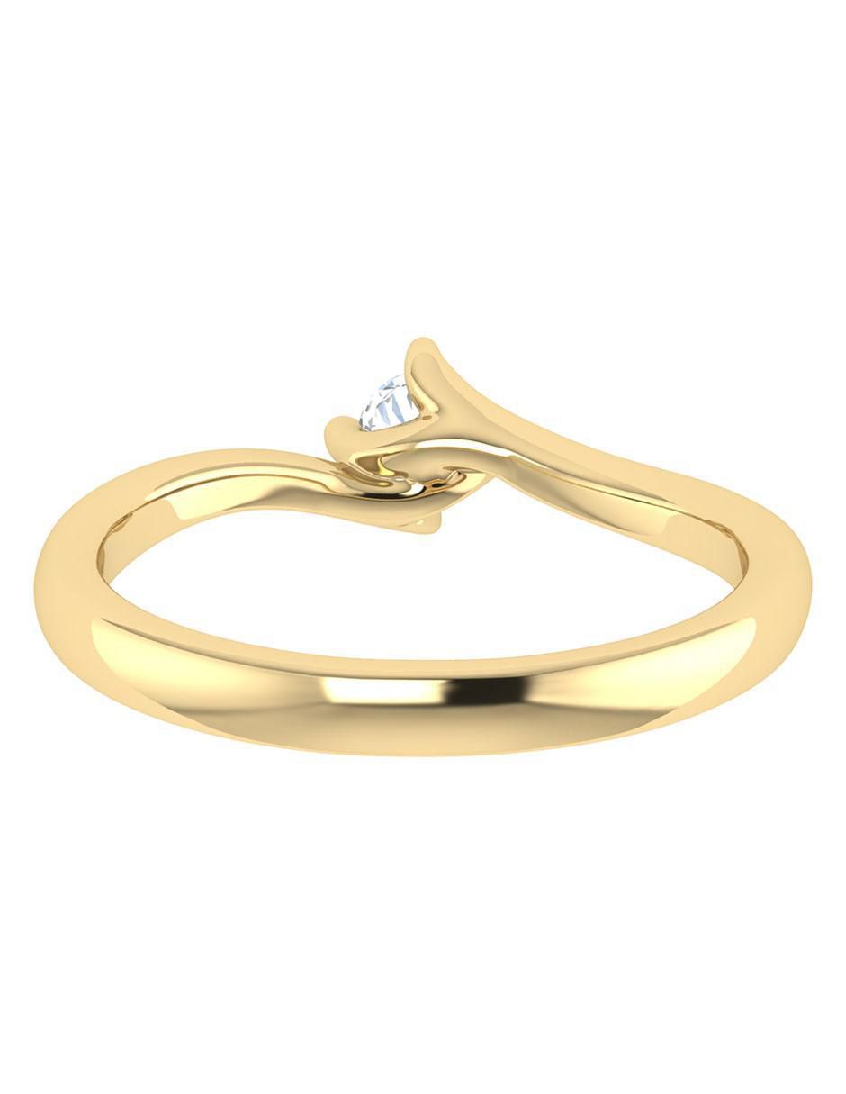 Argolla de oro 14 k diamante