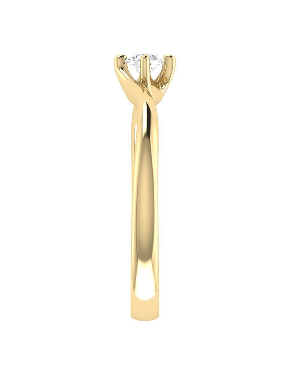 Argolla de oro 14 k diamante