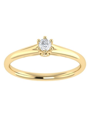 Argolla de oro 14 k diamante