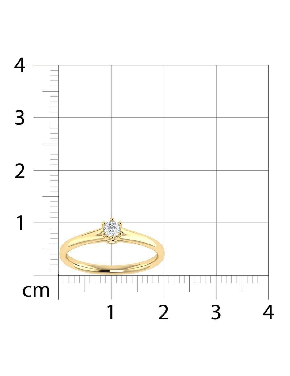 Argolla de oro 14 k diamante 6