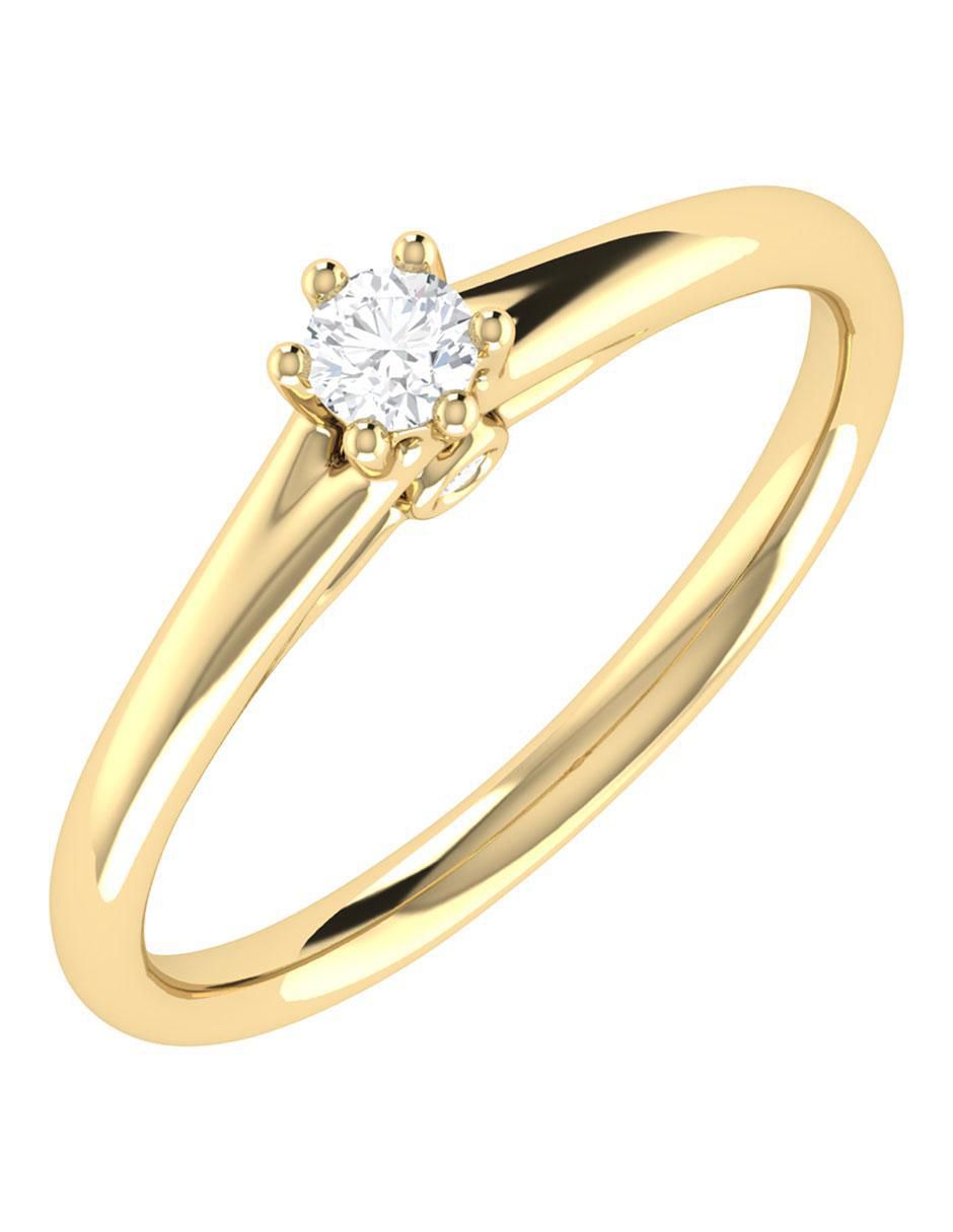 Argolla de oro 14 k diamante 5