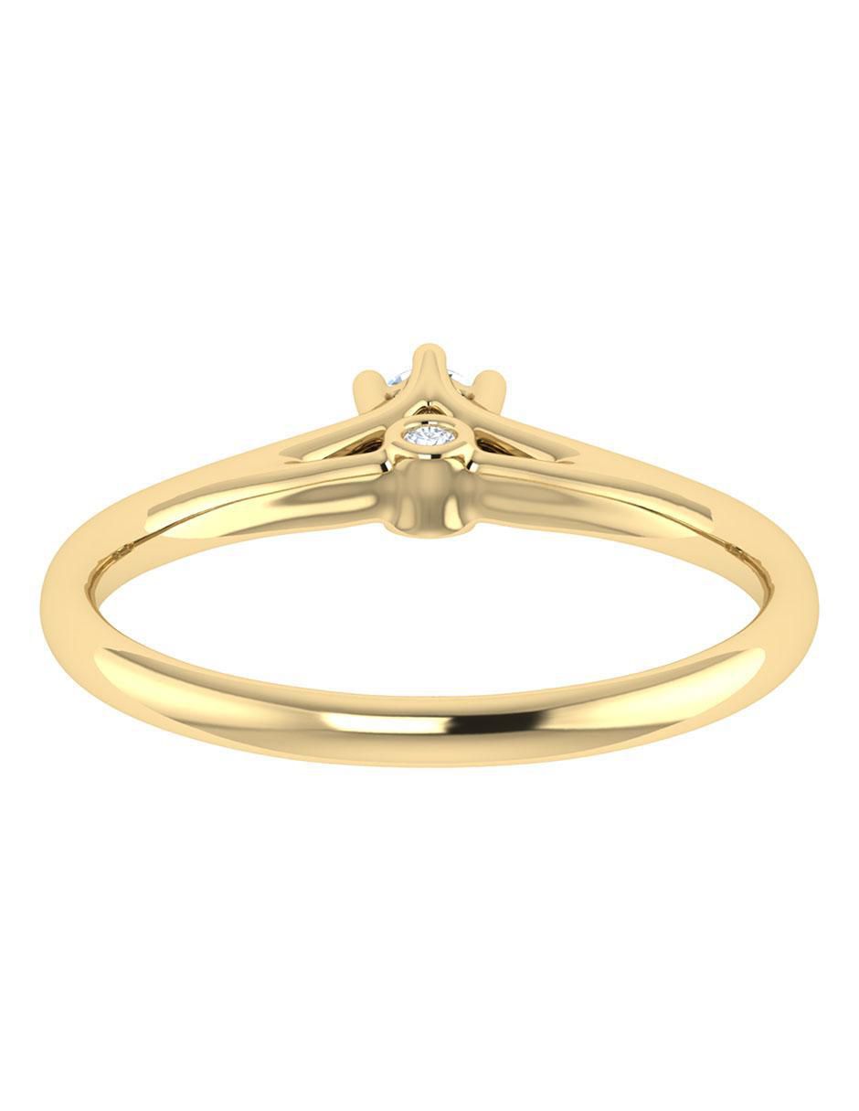 Argolla de oro 14 k diamante