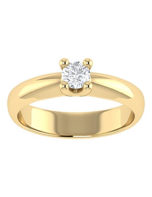 Argolla de oro 14 k diamante