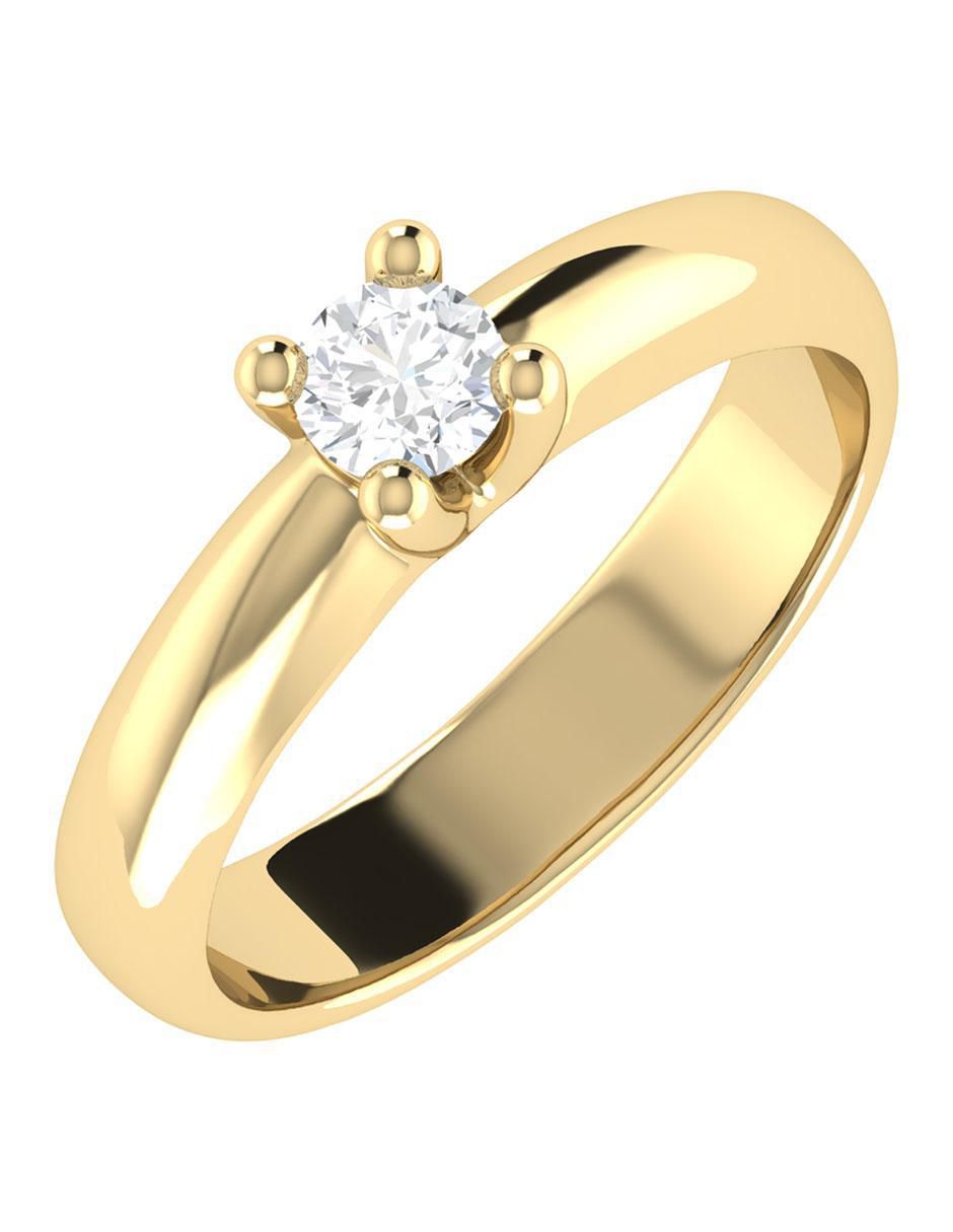Argolla de oro 14 k diamante