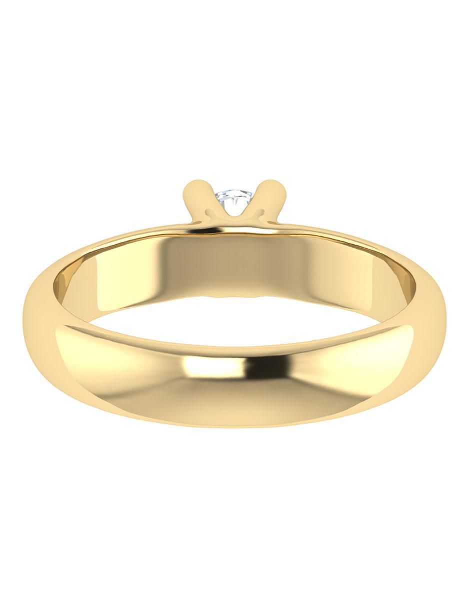 Argolla de oro 14 k diamante