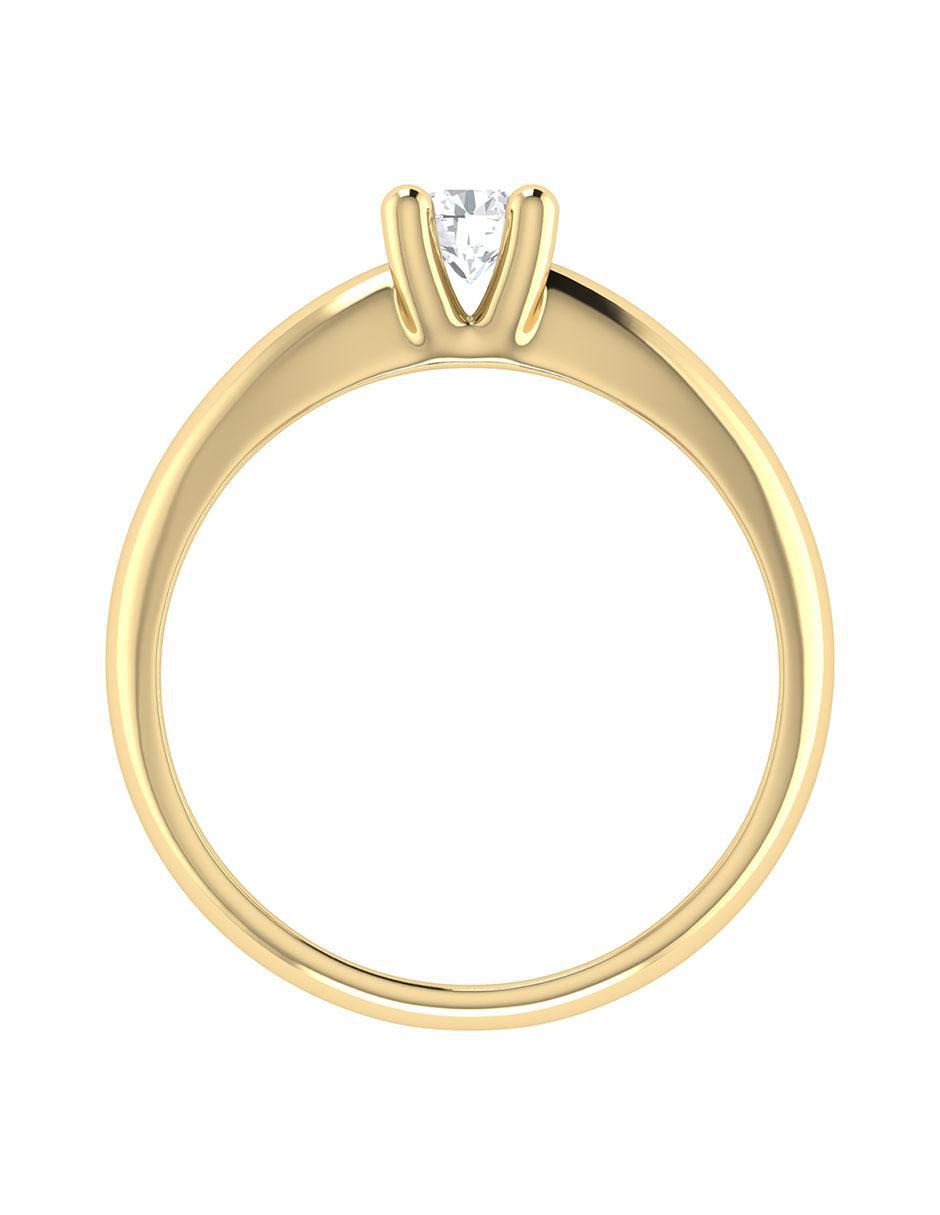 Argolla de oro 14 k diamante